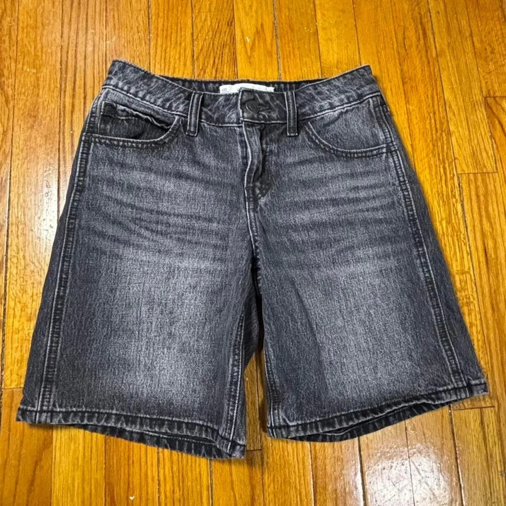 Hollister black Y2K low rise baggy shorts Streetwear skater 15x18 - Picture 1 of 8